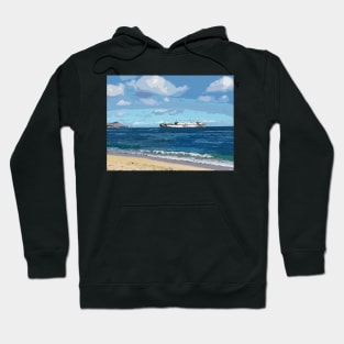 View to Diamond Head from Sand Island Hoodie